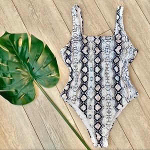 Snakeskin One-Piece Swimsuit